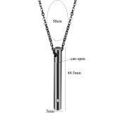 Stainless steel perfume bottle pendant fashion cylindrical pet urn necklace for men and women