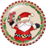 20MM Christmas  Santa Claus  Print glass snaps buttons