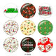20MM Christmas  Print  glass snaps buttons