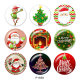 20MM Christmas  Santa Claus  Print glass snaps buttons