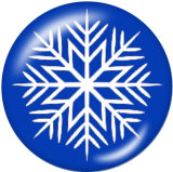20MM  Christmas  snowflake  Print glass snaps buttons