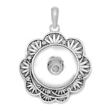 snap Silver  Pendant  fit 20MM snaps style jewelry