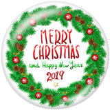 20MM Christmas  Santa Claus  Print  glass snaps buttons