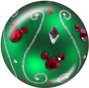 20MM Christmas  Print glass snaps buttons