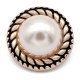 20MM High quality metal pearl rhinestones gold plated snap charms fit 20mm snap jewelry
