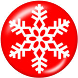 20MM  Christmas  snowflake  Print glass snaps buttons