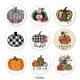 20MM  Thanksgiving   Pumpkin  Print glass snaps buttons
