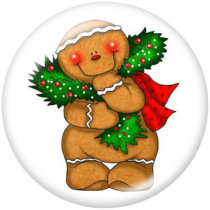 20MM Christmas  Print glass snaps buttons