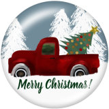 20MM  Christmas  snowflake  Car  Print  glass snaps buttons