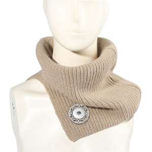 New style bib women keep warm in autumn and winter, split knit woolen collar, scarf fit 18mm snap button jewelry