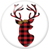 20MM  Christmas  Car  Deer  Print  glass snaps buttons