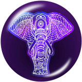 20MM  Elephant  Faith  Yago  Print   glass  snaps buttons