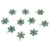 Alloy Christmas Oil Drop Snowflake Pendant Hair Accessories Accessories Bracelet Necklace Accessories DIY Alloy Accessories