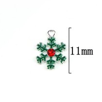 Alloy Christmas Oil Drop Snowflake Pendant Hair Accessories Accessories Bracelet Necklace Accessories DIY Alloy Accessories