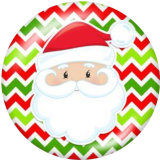 20MM  Christmas   Santa Claus   Print   glass  snaps buttons