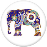 20MM  Elephant YOGA   Print   glass  snaps buttons