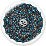 20MM  mandala Flower yoga Faith  Print   glass  snaps buttons