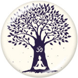 20MM  Meditation  Faith  Yago  Print   glass  snaps buttons