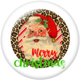 20MM  Christmas  Santa Claus   Print   glass  snaps buttons