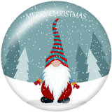 20MM  Christmas   Santa Claus   Print   glass  snaps buttons