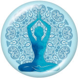20MM  Meditation  Faith  Yago  Print   glass  snaps buttons