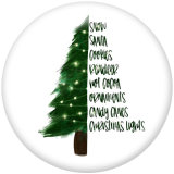 20MM  Christmas  Tree  Print   glass  snaps buttonDeer