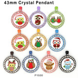 10pcs/lot  Christmas  Santa Claus  glass picture printing products of various sizes  Fridge magnet cabochon