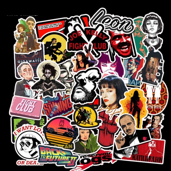 50 classic movie stickers to kill Bill and other themes, car, motorcycle, electric car trunk waterproof stickers