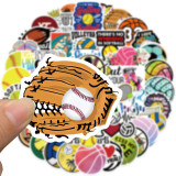 50 Ball Sports Collection Stickers Personalized Decoration Luggage Notebook Waterproof Removable Glue Non-repetitive Stickers