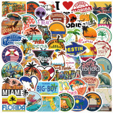 50 pieces of Florida graffiti stickers personalized decoration luggage water cup waterproof DIY