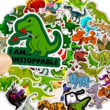 50 unique dinosaur Tyrannosaurus children cartoon stickers luggage trolley graffiti stickers