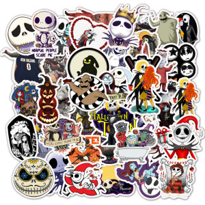 50 zombie brides and Christmas Fright night Halloween theme holiday waterproof removable suitcase graffiti stickers