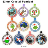 10pcs/lot  Christmas  Deer  glass picture printing products of various sizes  Fridge magnet cabochon