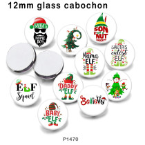 10pcs/lot   Christmas  Tree  glass picture printing products of various sizes  Fridge magnet cabochon
