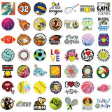 50 Ball Sports Collection Stickers Personalized Decoration Luggage Notebook Waterproof Removable Glue Non-repetitive Stickers