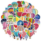 50 cartoon hot air balloon graffiti stickers decorative suitcase water cup guitar waterproof DIY