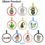 10pcs/lot   Christmas  Tree  glass picture printing products of various sizes  Fridge magnet cabochon