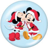20MM  Cartoon  Christmas  Print  glass  snaps buttonDeer