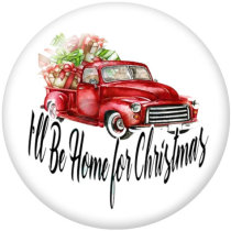 20MM  Christmas  Car   Print   glass  snaps buttons