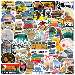 50 California graffiti stickers can decorate the suitcase water cup waterproof DIY