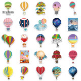 50 cartoon hot air balloon graffiti stickers decorative suitcase water cup guitar waterproof DIY