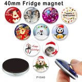 10pcs/lot  Christmas  Cat  Dog  glass picture printing products of various sizes  Fridge magnet cabochon