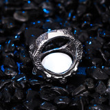 Stainless steel Retro European and American style men's devil's eye ring
