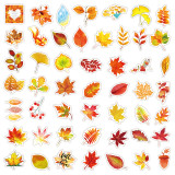 50 Autumn Leaves Maple Leaf Fall Graffiti Stickers Laptop Water Cup Waterproof Luggage Stickers