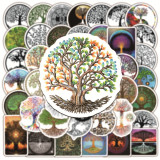 50 new totem tree of life graffiti stickers waterproof suitcase notebook scooter water cup stickers