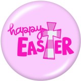 20MM  Kiss Me  Cross  happy easter  Print   glass  snaps buttons