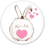 20MM  Kiss Me  Cross  happy easter  Print   glass  snaps buttons