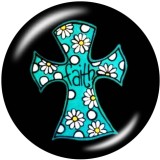 20MM  Kiss Me  Cross  happy easter  Print   glass  snaps buttons