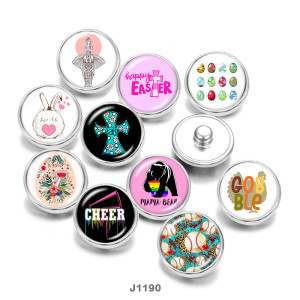 20MM  Kiss Me  Cross  happy easter  Print   glass  snaps buttons