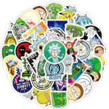 50 trumpeter Rick and Morty graffiti stickers skateboard water cup trolley stickers
